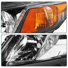 Load image into Gallery viewer, 2012-2015 Honda Civic Sedan Black Housing Headlights, 2012 2013 Civic Coupe Headlamp Pair with Amber Reflector, Professional Replacement Set