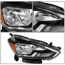 Load image into Gallery viewer, 2016-2019 Nissan Sentra 4 Door Chrome Headlights, Amber Corner Housing Assembly, Left & Right Side Pair, Direct OEM Replacement