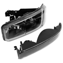 Load image into Gallery viewer, 99 07 GMC Sierra 1500-2500 3500 LED DRL Black/Clear Headlights+Bumper Lamps