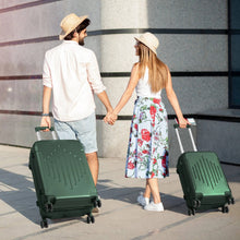 Load image into Gallery viewer, 5 Piece Ultra Tough Luggage Set, 100% PC Hardside Expandable Suitcases with TSA Lock & Spinner Wheels, Sage Green