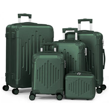 Load image into Gallery viewer, 5 Piece Ultra Tough Luggage Set, 100% PC Hardside Expandable Suitcases with TSA Lock & Spinner Wheels, Sage Green