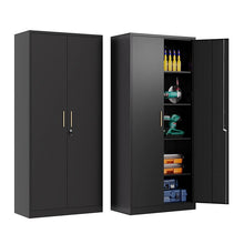 Load image into Gallery viewer, Metal Storage Cabinet with Long Handle, 71 Garage Storage Cabinet with Lock