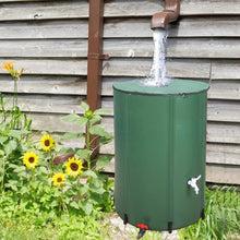 Load image into Gallery viewer, 100 Gallon Portable Rain Barrel, Foldable Water Catcher with 360° Mesh Top, Dual High Flow Spigots & Emergency Water Storage Kit