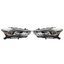 Load image into Gallery viewer, 2016-2018 Nissan Maxima Black Projector Headlights, LED DRL Signature Assembly, Left & Right Side Pair, Direct OEM Fit