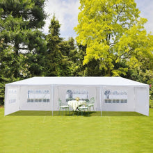Load image into Gallery viewer, 10'x30' Canopy Party Wedding Tent, Outdoor Gazebo Pavilion with 5 Removable Sidewalls, UV Resistant Water Proof Event Shelter, White