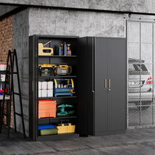 Load image into Gallery viewer, Metal Storage Cabinet with Long Handle, 71 Garage Storage Cabinet with Lock