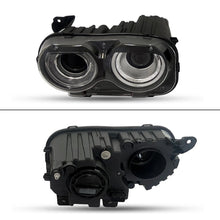 Load image into Gallery viewer, 2015-2023 Dodge Challenger LED DRL Projector Headlights, High Performance LH & RH Headlamp Set, Black Housing Halogen Replacement