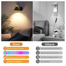 Load image into Gallery viewer, 2PKS Battery Operated Wall Sconces with Remote Dimmable Wireless LED Wall Lamp