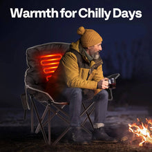 Load image into Gallery viewer, Oversized Heated Camping Chair with Power Bank