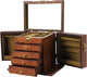Jewelry Box Organizer with Mirror 5 Layer Large 4 Drawers
