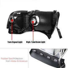 Load image into Gallery viewer, 1994-2002 Dodge Ram 1500 2500 3500 Chrome Headlights, Crystal Clear Lens Assembly, Left & Right Side Pair, Direct OEM Fit