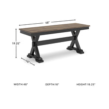 Load image into Gallery viewer, 50" Farmhouse Dining Bench
