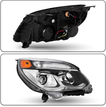 Load image into Gallery viewer, 2016-2017 Chevrolet Equinox Chrome Headlights, Halogen Projector Lens Assembly, Left & Right Side Pair, Direct OEM Fit