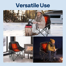Load image into Gallery viewer, Oversized Heated Camping Chair with Power Bank