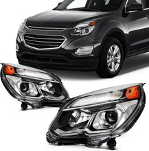 Load image into Gallery viewer, 2016-2017 Chevrolet Equinox Halogen Headlights, Crystal Clear Lens Assembly with Bulbs, Left & Right Side Pair, Direct OEM Fit