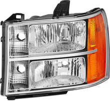 Load image into Gallery viewer, 2007-2013 GMC Sierra 1500 2500HD 3500HD Headlights, Chrome Clear Lens Assembly, Left & Right Side Pair, Direct OEM Fit