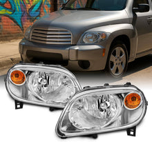 Load image into Gallery viewer, 2006 to 2011 Chevrolet HHR Halogen Headlights, Crystal Clear Lens Chrome Housing, Left Driver & Right Passenger Side Pair, Direct OEM Fit