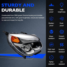 Load image into Gallery viewer, 2016-2017 Chevrolet Equinox Halogen Headlights, Crystal Clear Lens Assembly with Bulbs, Left & Right Side Pair, Direct OEM Fit