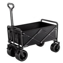 Load image into Gallery viewer, Collapsible Garden Utility Wagon Cart, Foldable with Adjustable Handle for Outdoor Yard, Camping, Beach
