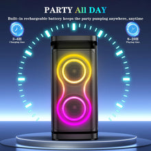 Load image into Gallery viewer, Portable Party Speaker With Loud Sound And Microphone Jack