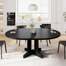 Load image into Gallery viewer, Expandable Round Dining Table for 6