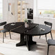 Expandable Round Dining Table for 6