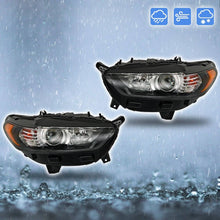 Load image into Gallery viewer, 2013 to 2016 Ford Fusion Halogen Headlights, Stealth Black Housing Clear Lens Assembly, Left Driver & Right Passenger Side Pair, Direct OEM Fit