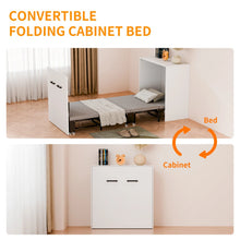 Load image into Gallery viewer, Murphy Bed with Mattress, Folded Cabinet Bed 75" x 29" 4 Folded Cot, Desk Bed
