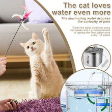 Load image into Gallery viewer, 2.2L Stainless Steel Cat Water Fountain - Quiet, Filtered, Easy Clean