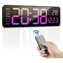 Load image into Gallery viewer, 16 Inch Large Digital LED Wall Clock, Big Numbers with Date, Temperature & Timer
