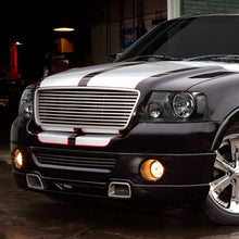 Load image into Gallery viewer, 2004-2008 Ford F-150 & 2006-2008 Lincoln Mark LT Black Housing Headlights, Halogen Stealth Crystal Clear Lens Assembly, Left & Right Side Pair, Direct OEM Fit