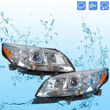 Load image into Gallery viewer, 2013 to 2015 Chevrolet Malibu Halogen Headlights, Chrome Housing Clear Projector Lens Assembly, Left Driver & Right Passenger Side Pair, Direct OEM Fit