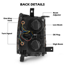Load image into Gallery viewer, 2014-2015 Chevy Silverado 1500 Chrome Headlights, Crystal Clear Lens Assembly, Left & Right Side Pair, Direct OEM Fit