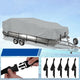 Heavy duty Trailerable Pontoon boat storage cover Fits 21' to 24' L