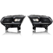 Load image into Gallery viewer, 2021 to 2023 Dodge Durango LED Headlights, Black Trim Housing with Halogen Turn Signals, Left & Right Side Pair, Direct OEM Replacement