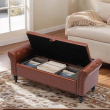 Load image into Gallery viewer, Storage Ottoman End of Bed Bench