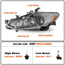 Load image into Gallery viewer, 2009-2014 Nissan Murano Chrome Headlights, Halogen Crystal Clear Lens Assembly, Left & Right Side Pair, Direct OEM Fit