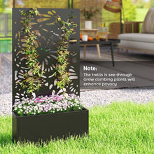 Load image into Gallery viewer, Metal Raised Garden Bed With Trellis