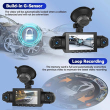 Load image into Gallery viewer, 360° Front and Rear Dash Cam HD 1080P Car Camera