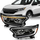 2017-2022 Honda CR V LX EX EXL Halogen Headlights, LED DRL Signature Assembly, Left & Right Side Pair, Direct OEM Fit