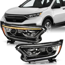 Load image into Gallery viewer, 2017-2022 Honda CR V LX EX EXL Halogen Headlights, LED DRL Signature Assembly, Left & Right Side Pair, Direct OEM Fit