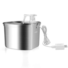 Load image into Gallery viewer, 2.2L Stainless Steel Cat Water Fountain - Quiet, Filtered, Easy Clean
