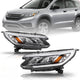 2015-2016 Honda CR V EX & EX L OE Style LED DRL Headlights, Crystal Clear Lens Assembly, Left & Right Side Pair, Direct OEM Fit