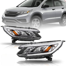 Load image into Gallery viewer, 2015-2016 Honda CR V EX & EX L OE Style LED DRL Headlights, Crystal Clear Lens Assembly, Left & Right Side Pair, Direct OEM Fit