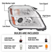Load image into Gallery viewer, 2010-2015 GMC Terrain Projector Headlights, Includes Bulbs Crystal Clear Lens Assembly, Left & Right Side Pair, Direct OEM Fit