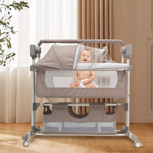 Load image into Gallery viewer, Smart Baby Bassinet Automatic Rocking Bedside Sleeper with Music Timer Newborn Infant