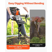 Load image into Gallery viewer, 1500W Electric Post Hole Digger, 5.71 Inch Earth Auger Bit with Extension Rod for Fence, Planting, Ground Drilling