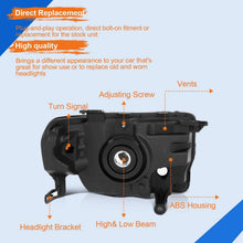 Load image into Gallery viewer, 2008 to 2012 Ford Escape SUV Headlights, Stealth Black Housing Clear Lens Assembly, Left Driver & Right Passenger Side Pair Set, Direct OEM Fit