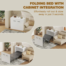 Load image into Gallery viewer, Murphy Bed with Mattress, Folded Cabinet Bed 75" x 29" 4 Folded Cot, Desk Bed