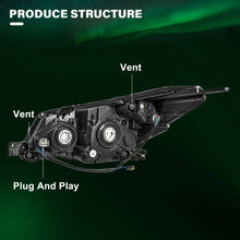 Load image into Gallery viewer, 2014-2016 Ford Subaru Forester Halogen Chrome Headlights, Crystal Clear Lens Assembly, Left & Right Side Pair, Direct OEM Fit